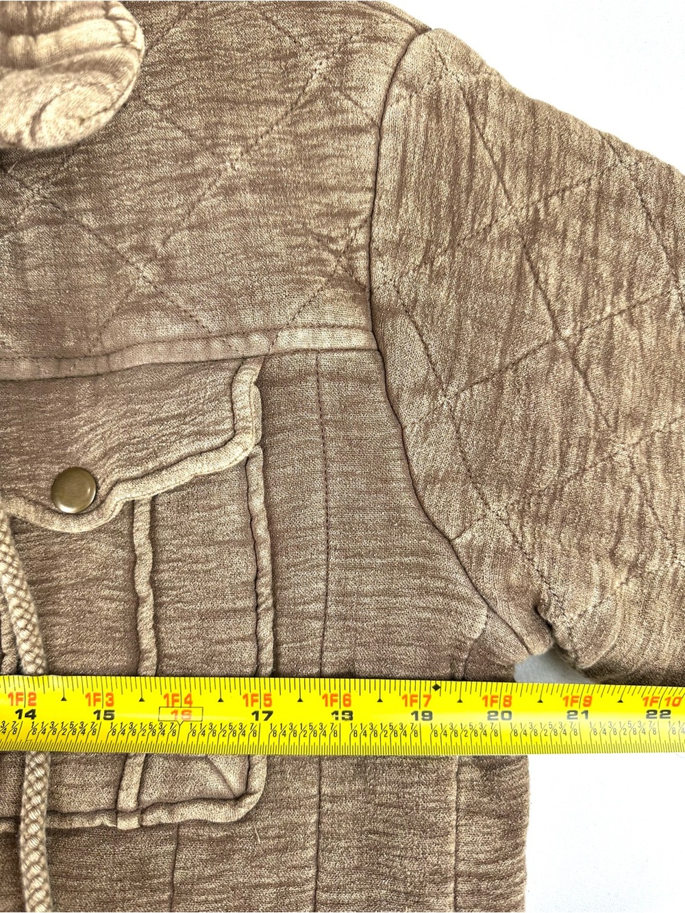 We the Free Luna Cozy Bomber Jacket Distressed Brown - Picture 13 of 16